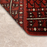 Chinar-e-Roshan – Hand Knotted Wool Rug in Wine Maroon/Cream