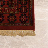 Gulvar – Hand Knotted Wool Rug in Rust/Black