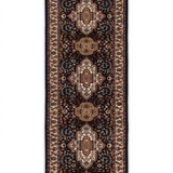 Ravanwadi – Hand Knotted Wool Rug in Navy Blue/Cream