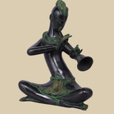 Tribal Musician Shehnai  – Sculpture in Brass