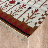 Aanya Bagh – Hand Woven Wool Rug in Cream/Brick Red