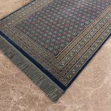 Kalyan - Hand Knotted Wool Rug in Navy Blue/Brown