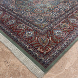 Samreen – Hand Knotted Wool Rug in Sage Green/Brown