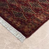 Zareen – Hand Knotted Wool Rug in Maroon/Mushroom