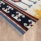 Taana Safar – Hand Woven Wool Rug in Ivory/Mustard