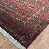 Gulraiz – Hand Knotted Wool Rug in Deep Red/Mushroom