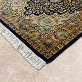 Safa-Nargis – Hand Knotted Wool Rug in Beige/Black