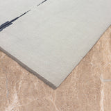 Neer Saaz – Hand Woven Wool Rug in Ivory/Charcoal Grey