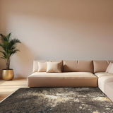 Tarangini - Hand Knotted Wool Rug in Dark Grey/Ivory