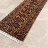 Rahnavaaz – Hand Knotted Wool Rug in Beige/Brown