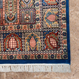 Karun - Hand Knotted Wool Rug in Cobalt Blue/Ivory