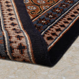 Khusboo – Hand Knotted Wool Rug in Navy Blue/Mustard