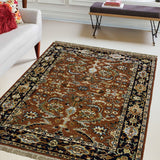 Ruhfarin – Hand Tufted Wool Rug in Rust/Black