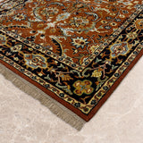 Ruhfarin – Hand Tufted Wool Rug in Rust/Black