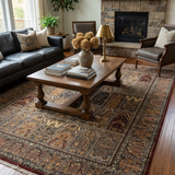 Tassavur – Hand Knotted Wool Rug in Maroon/Cream