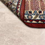 Tassavur – Hand Knotted Wool Rug in Maroon/Cream