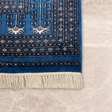Noor – Hand Knotted Wool Rug in Oxford Blue/Black