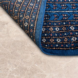 Noor – Hand Knotted Wool Rug in Oxford Blue/Black