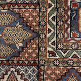 Naaz – Hand Knotted Wool Rug in Navy Blue/Red