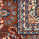 Tabassum – Hand Knotted Wool Rug in Sage Green/Red
