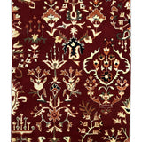 Gulrez-e-Shaam – Hand Tufted Wool Rug in Maroon/Cream