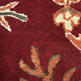 Gulrez-e-Shaam – Hand Tufted Wool Rug in Maroon/Cream