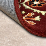 Gulrez-e-Shaam – Hand Tufted Wool Rug in Maroon/Cream