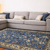 Neelam-e-Gulshan – Hand Tufted Wool Rug in Sky Blue/Beige