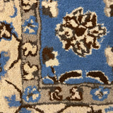 Neelam-e-Gulshan – Hand Tufted Wool Rug in Sky Blue/Beige