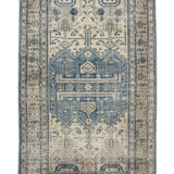 Aab-e-Khamosh – Hand Knotted Wool Rug in Ice Blue/Beige