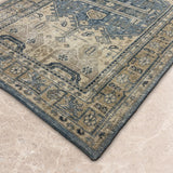 Aab-e-Khamosh – Hand Knotted Wool Rug in Ice Blue/Beige
