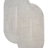 Rekhavan – Hand Tufted Cotton Rug in Grey/Cream