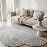 Rekhavan – Hand Tufted Cotton Rug in Grey/Cream