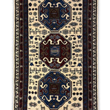 Safar-e-Junoon – Hand Knotted Wool Rug in Beige/Blue