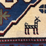Safar-e-Junoon – Hand Knotted Wool Rug in Beige/Blue