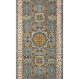 Aab-e-Raah – Hand Knotted Wool Rug in Sky Blue/Grey