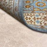 Aab-e-Raah – Hand Knotted Wool Rug in Sky Blue/Grey