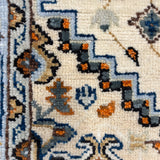 Nazneen-e-Aab – Hand Knotted Wool Rug in Blue/Cream