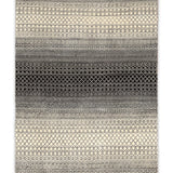 Siyahrekh – Hand Knotted Wool Rug in Black/Cream