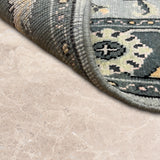 Nargisyaan – Hand Knotted Wool Rug in Grey/Cream
