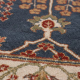 Sahar Bagh – Hand Tufted Wool Rug in Slate Blue/Beige