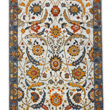 Gulnaar – Hand Knotted Wool Rug in Grey/White