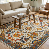 Gulnaar – Hand Knotted Wool Rug in Grey/White