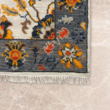 Gulnaar – Hand Knotted Wool Rug in Grey/White