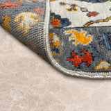 Gulnaar – Hand Knotted Wool Rug in Grey/White