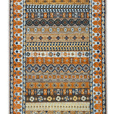Rangrez – Hand Knotted Wool Rug in Orange/Grey