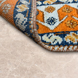 Rangrez – Hand Knotted Wool Rug in Orange/Grey