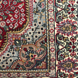 Yamira - Hand Knotted Wool Rug in Crimson Red/Ivory