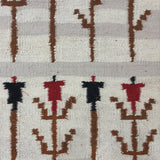 Aanya Bagh – Hand Woven Wool Rug in Cream/Brick Red