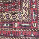 Gulraiz – Hand Knotted Wool Rug in Deep Red/Mushroom